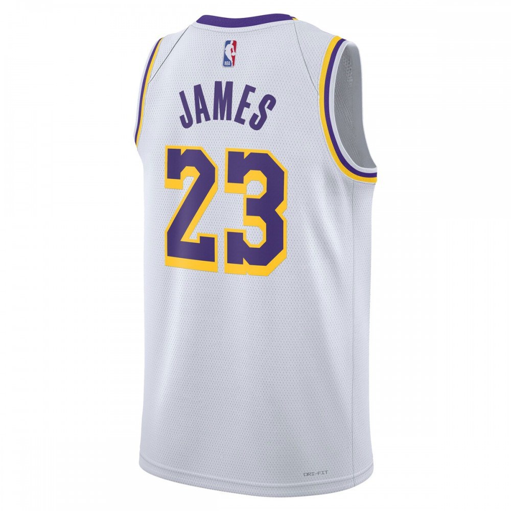 LeBron James Los Angeles Lakers Unisex Swingman Jersey - Association Edition - White-Pro Kit Vault | Brand New 26/27 Sports Jerseys
